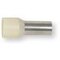 Boîte de 100 embouts simples de câble pré-isolés beiges, 16 mm²